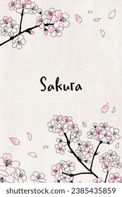 Simple and cute cherry blossom background material