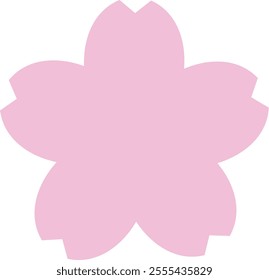 Simple and cute cherry blossom illustration