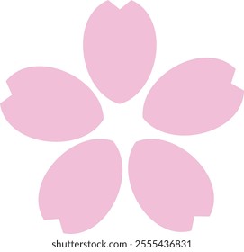 Simple and cute cherry blossom illustration
