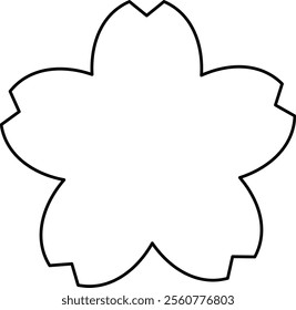 Simple and cute cherry blossom illustration