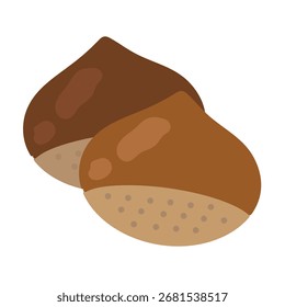 Simple cute chestnut illustration material
