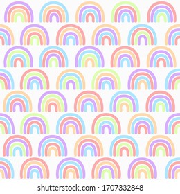 simple cute childish hand drawn colorful waves doodle on blue seamless pattern, background, wallpaper, texture, banner, label etc. vector design