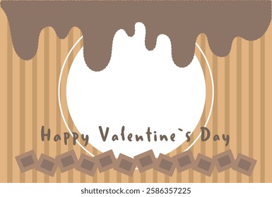 Simple cute chocolate frame illustration