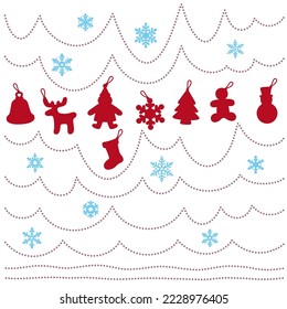 material de decoración de navidad simple y adorable,