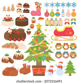 Es ist eine einfache und süße Weihnachtsgrafik.