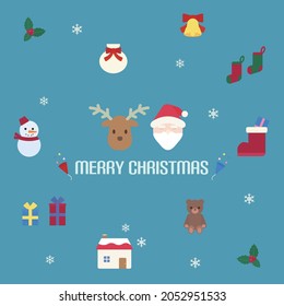 Simple And Cute Christmas Illustration Set