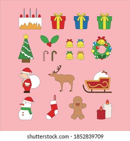simple and cute Christmas illustrations
