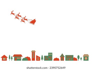 Simple and cute Christmas-colored streets