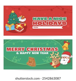 Simples bonito e limpo cartaz de férias de Natal