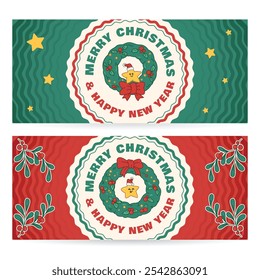 Einfaches süßes und sauberes Weihnachtsfeiertagsplakat