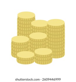 Simple cute coin illustration material