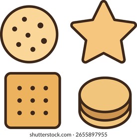 Una colección simple pero linda de galletas