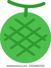 Simple cute color illustration of melon