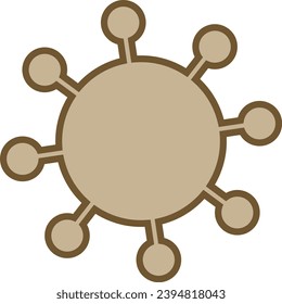 Simple and cute color illustration of virus