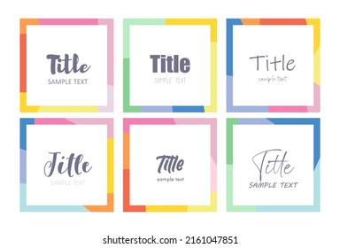 Simple and cute colorful frame that can be used for your design