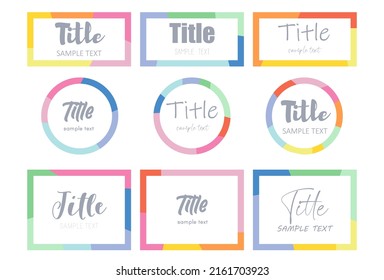 Simple and cute colorful frame that can be used for your design