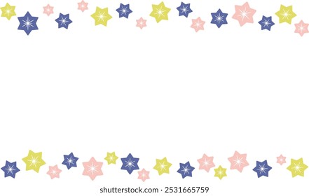 Simple and cute colorful star frame