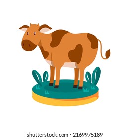 Simple and cute cow illustration suitable for your livestock business