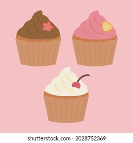 Simple And Cute Cupcake Clipart