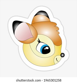 simple cute deer vector illustration, for a children's book