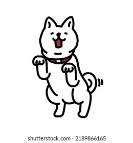 Einfache und süße Illustration von Shiba Inu