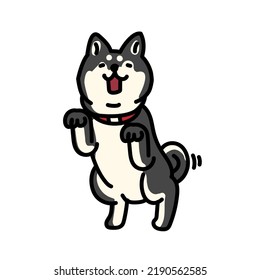 Einfache und süße Illustration von Shiba Inu