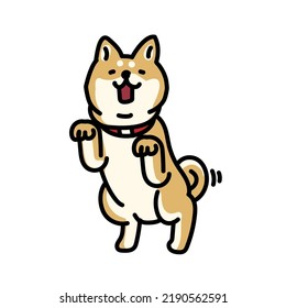 Einfache und süße Illustration von Shiba Inu