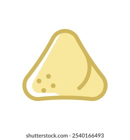 Design bonito simples de samosa ícone plano vetor design ilustração, isolado no fundo branco. 
