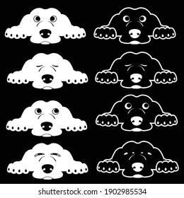 "Simple and cute dog
Illustration material collection,"