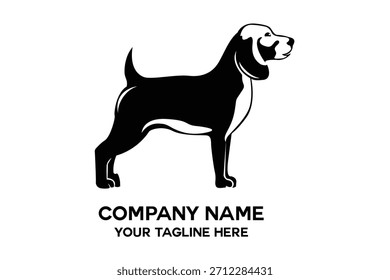 einfache und niedliche Hund Silhouette