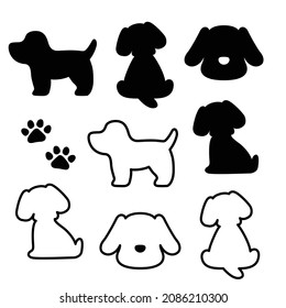 Einfache und süße Sammlung von Silhouettenmaterial,