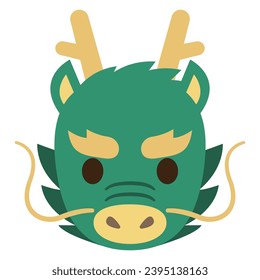 Simple cute dragon vector illustration