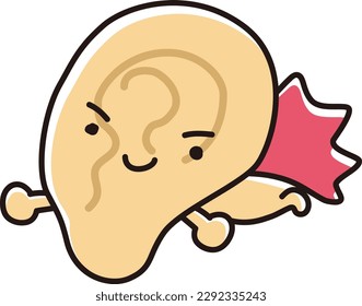 Simple and cute ear character