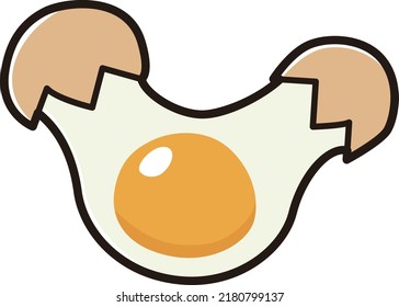 Simple and cute egg character illustration