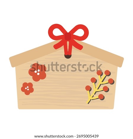 Simple cute ema illustration material