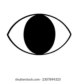 simple cute eye ball design vector