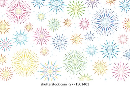 Simple and cute fireworks seamless pattern background