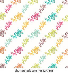 Simple cute floral background with flowers and branches.