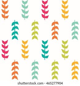 Simple cute floral background with flowers and branches.