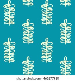 Simple cute floral background with flowers and branches.