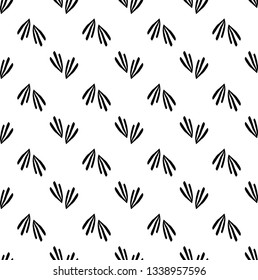 Simple cute floral seamless pattern. Vector hand drawn seamless texture for textile design, wrapping and wallpapers. Summer surface design template.