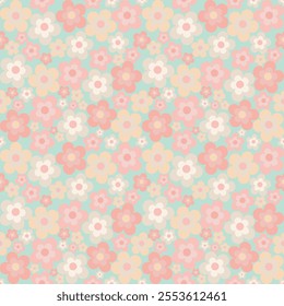 Simple Cute Flower Seamless Patterns