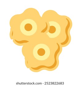Simple cute flower-shaped carrot illustration material