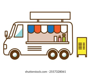 Simple and cute food truck