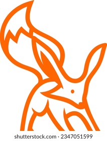Simple Cute Fox Logo Design
