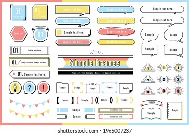 Simple and cute frame design set