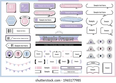 Simple and cute frame design set