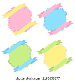 Simple and cute frame vector illustration.