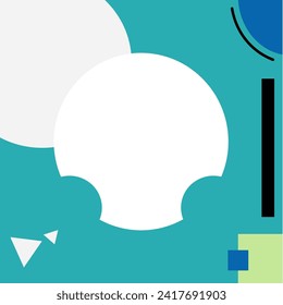 Simple Cute Geometric Twibbon Frame