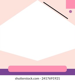 Simple Cute Geometric Twibbon Frame